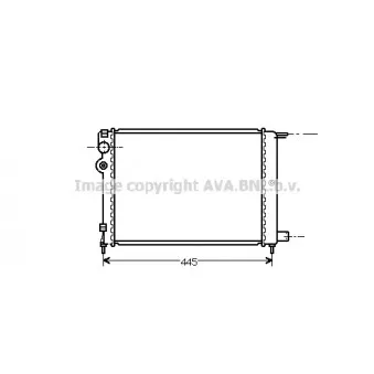 Radiateur, refroidissement du moteur AVA QUALITY COOLING CN2080