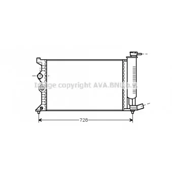 Radiateur, refroidissement du moteur AVA QUALITY COOLING CN2104