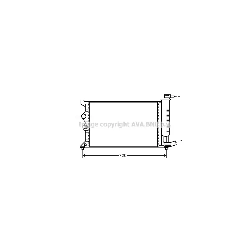 Radiateur, refroidissement du moteur AVA QUALITY COOLING CN2104