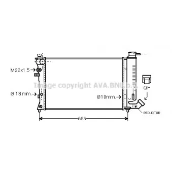 Radiateur, refroidissement du moteur AVA QUALITY COOLING