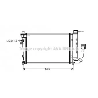 Radiateur, refroidissement du moteur AVA QUALITY COOLING