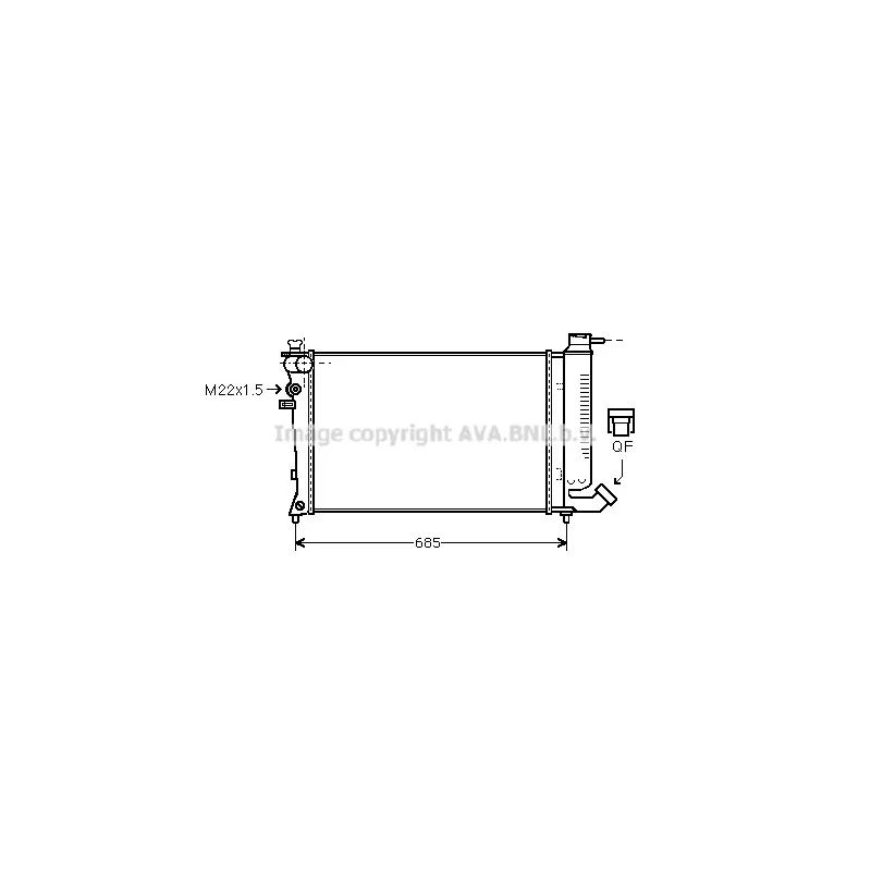 Radiateur, refroidissement du moteur AVA QUALITY COOLING CN2123