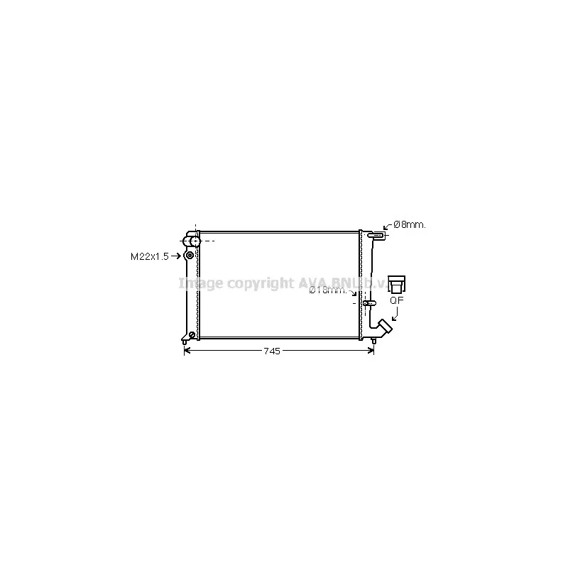 Radiateur, refroidissement du moteur AVA QUALITY COOLING CN2142