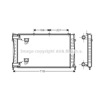 Radiateur, refroidissement du moteur AVA QUALITY COOLING CN2143