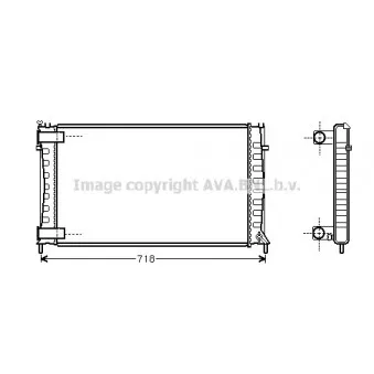 Radiateur, refroidissement du moteur AVA QUALITY COOLING CN2144