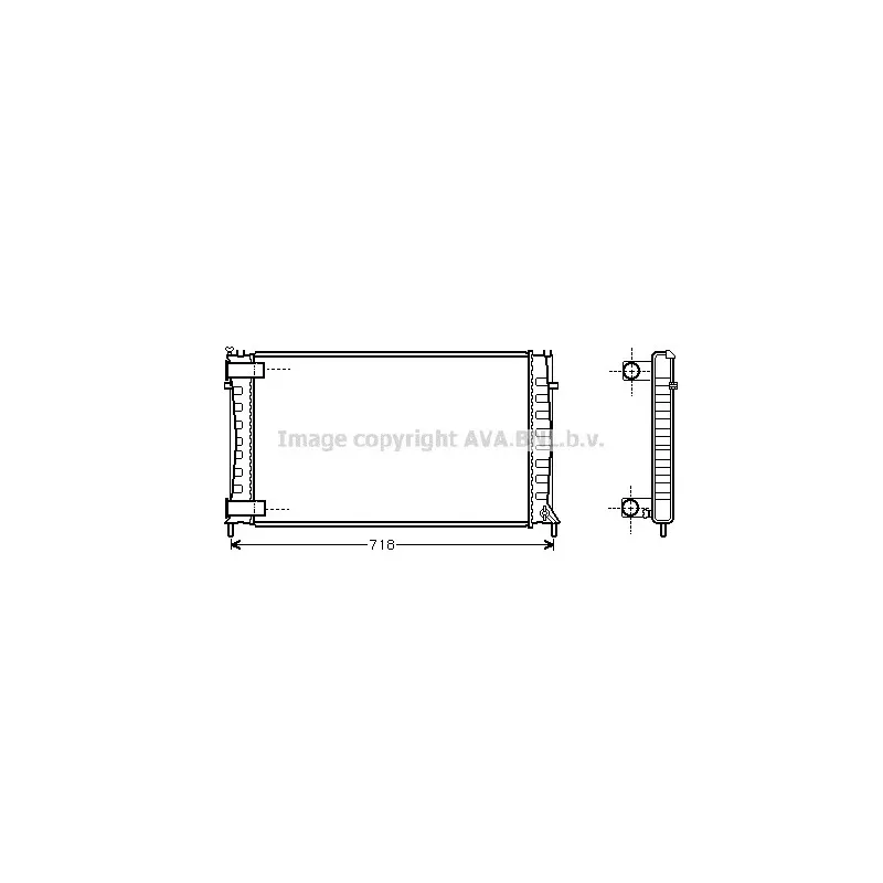 Radiateur, refroidissement du moteur AVA QUALITY COOLING CN2144