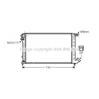 Radiateur, refroidissement du moteur AVA QUALITY COOLING CN2147