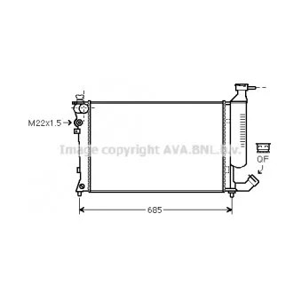 Radiateur, refroidissement du moteur AVA QUALITY COOLING CN2157