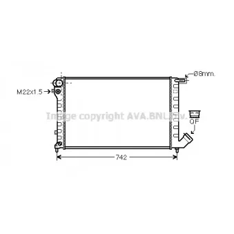 Radiateur, refroidissement du moteur AVA QUALITY COOLING CN2159