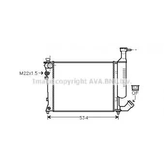 Radiateur, refroidissement du moteur AVA QUALITY COOLING CN2167