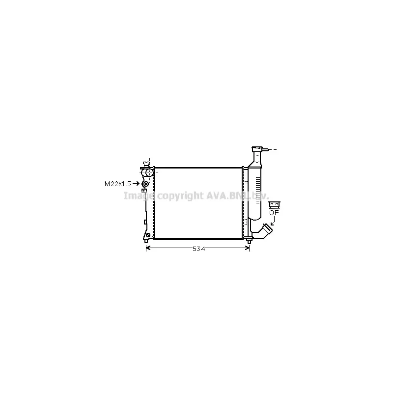Radiateur, refroidissement du moteur AVA QUALITY COOLING CN2167