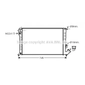 Radiateur, refroidissement du moteur AVA QUALITY COOLING CN2169
