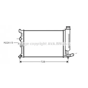 Radiateur, refroidissement du moteur AVA QUALITY COOLING