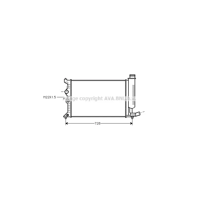 Radiateur, refroidissement du moteur AVA QUALITY COOLING CN2181