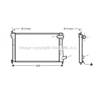 Radiateur, refroidissement du moteur AVA QUALITY COOLING CN2182