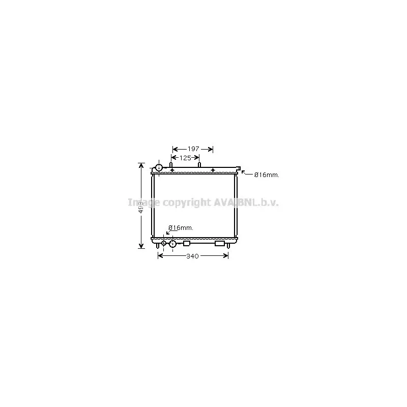 Radiateur, refroidissement du moteur AVA QUALITY COOLING CN2187