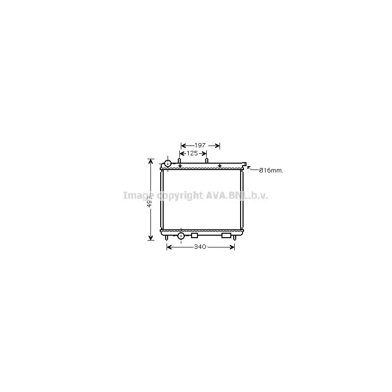 Radiateur, refroidissement du moteur AVA QUALITY COOLING CN2189
