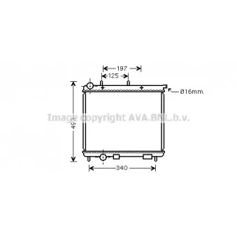 Radiateur, refroidissement du moteur AVA QUALITY COOLING CN2190