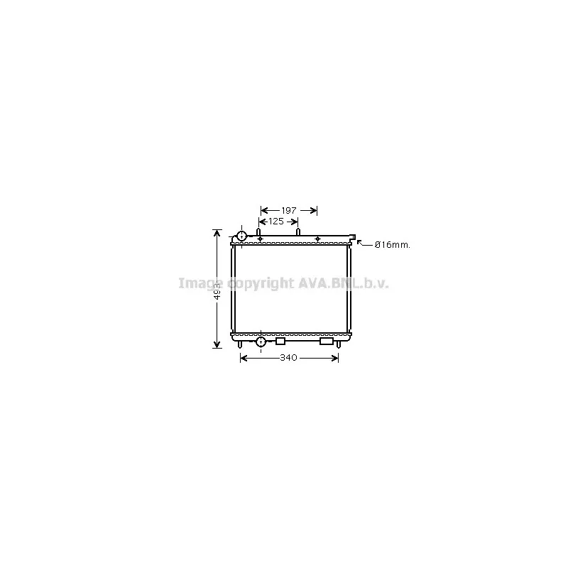 Radiateur, refroidissement du moteur AVA QUALITY COOLING CN2190