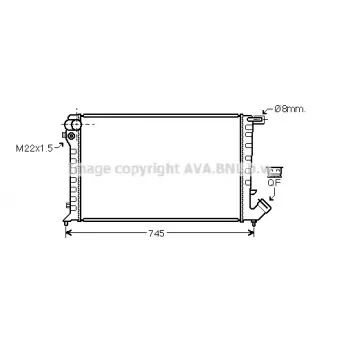 Radiateur, refroidissement du moteur AVA QUALITY COOLING CN2193