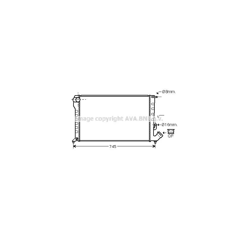 Radiateur, refroidissement du moteur AVA QUALITY COOLING CN2194