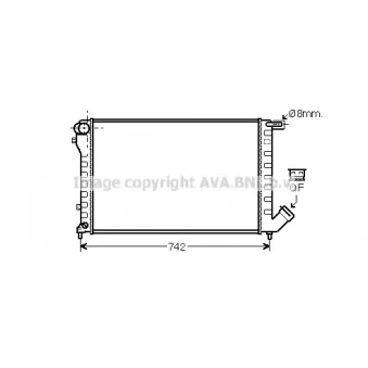 Radiateur, refroidissement du moteur AVA QUALITY COOLING CN2195