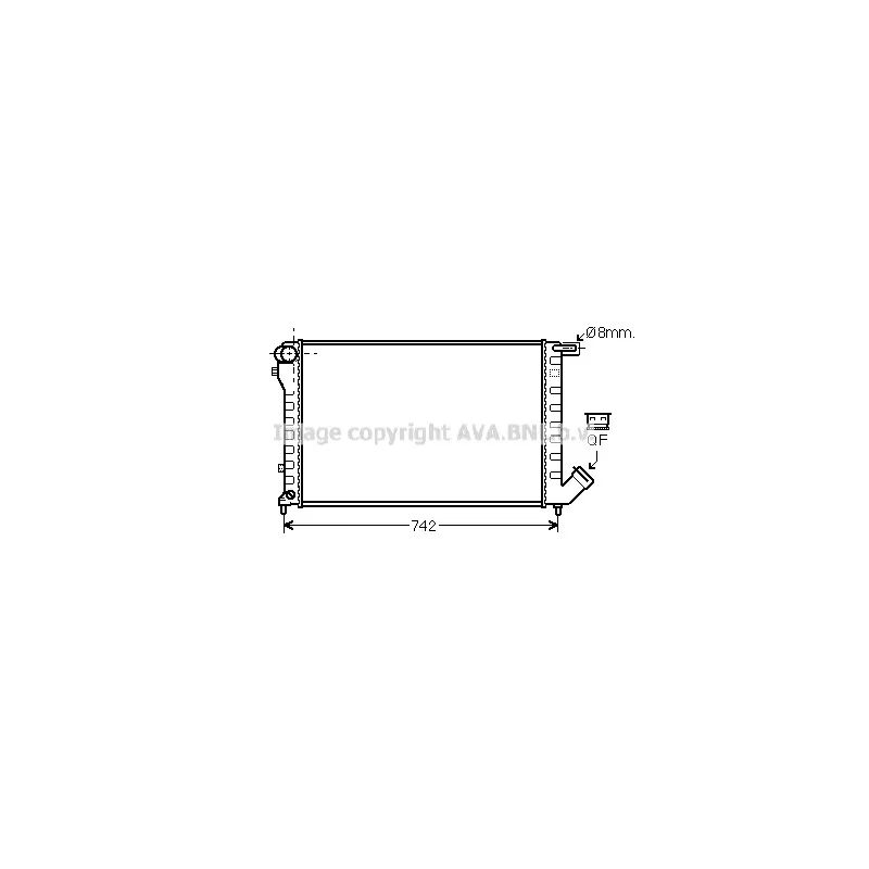 Radiateur, refroidissement du moteur AVA QUALITY COOLING CN2195