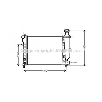 Radiateur, refroidissement du moteur AVA QUALITY COOLING CN2206