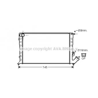 Radiateur, refroidissement du moteur AVA QUALITY COOLING CN2211