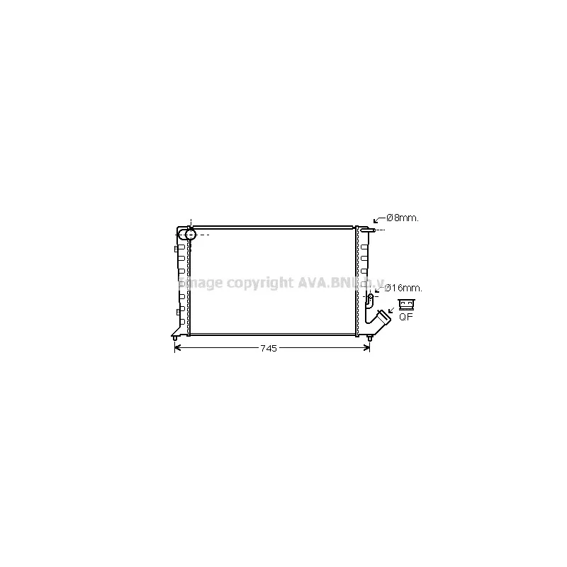 Radiateur, refroidissement du moteur AVA QUALITY COOLING CN2211