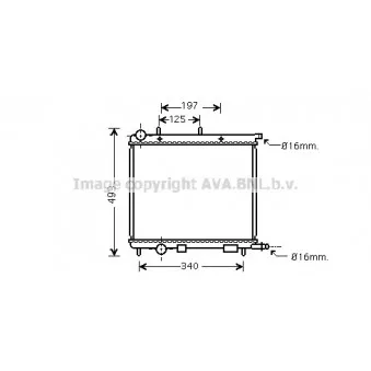 Radiateur, refroidissement du moteur AVA QUALITY COOLING