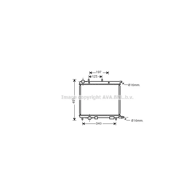 Radiateur, refroidissement du moteur AVA QUALITY COOLING CN2227