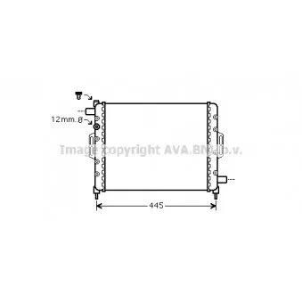 Radiateur, refroidissement du moteur AVA QUALITY COOLING CN2236