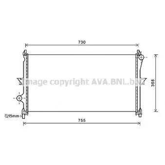 Radiateur, refroidissement du moteur AVA QUALITY COOLING CN2278