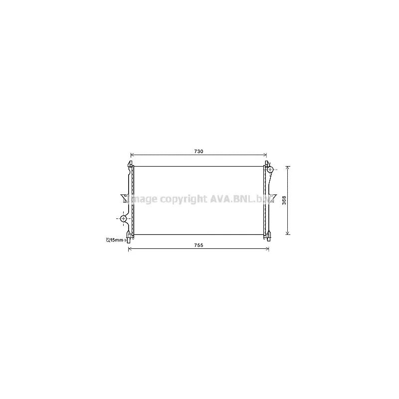 Radiateur, refroidissement du moteur AVA QUALITY COOLING CN2278