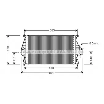 Intercooler, échangeur AVA QUALITY COOLING CN4050