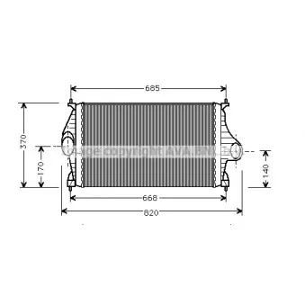 Intercooler, échangeur AVA QUALITY COOLING CN4081