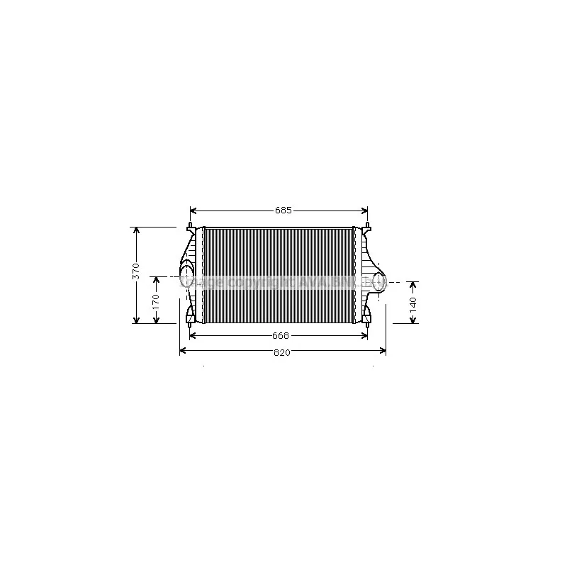 Intercooler, échangeur AVA QUALITY COOLING CN4081