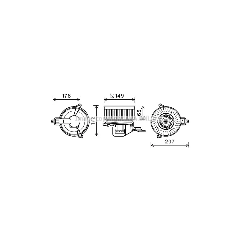 Moteur électrique, pulseur d'air habitacle AVA QUALITY COOLING CN7509