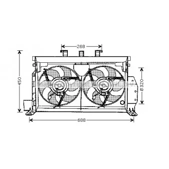 Ventilateur, refroidissement du moteur AVA QUALITY COOLING CN7521