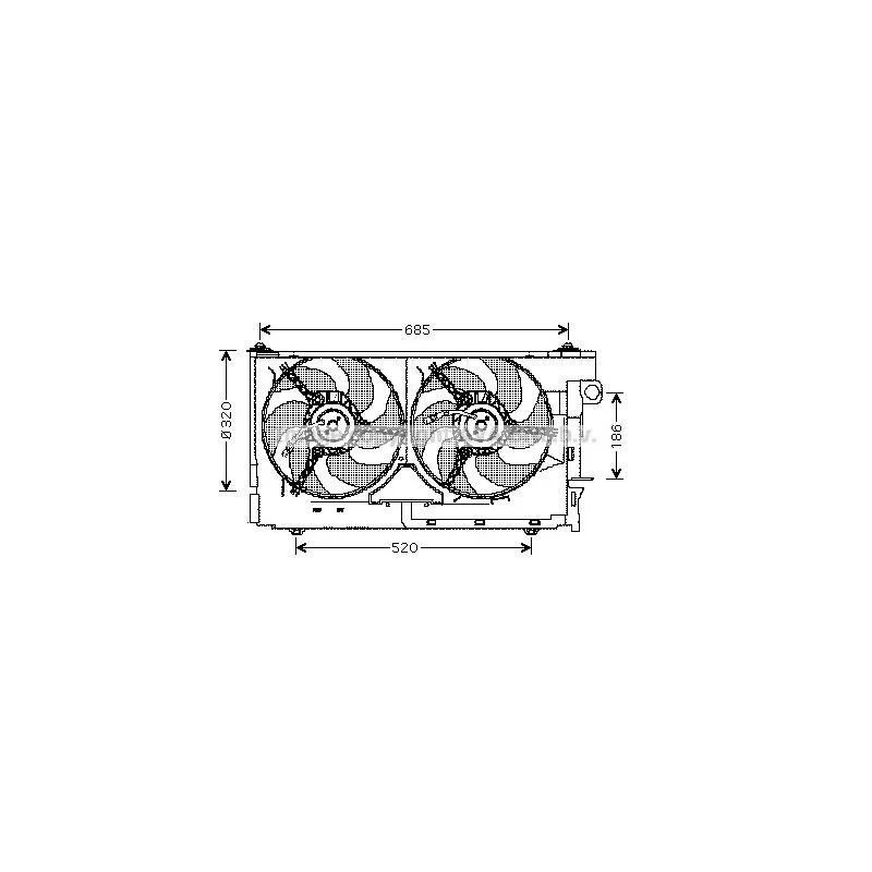 Ventilateur, refroidissement du moteur AVA QUALITY COOLING CN7522