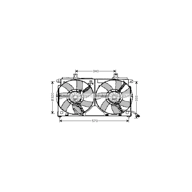 Ventilateur, refroidissement du moteur AVA QUALITY COOLING CN7523