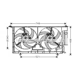 Ventilateur, refroidissement du moteur AVA QUALITY COOLING CN7525