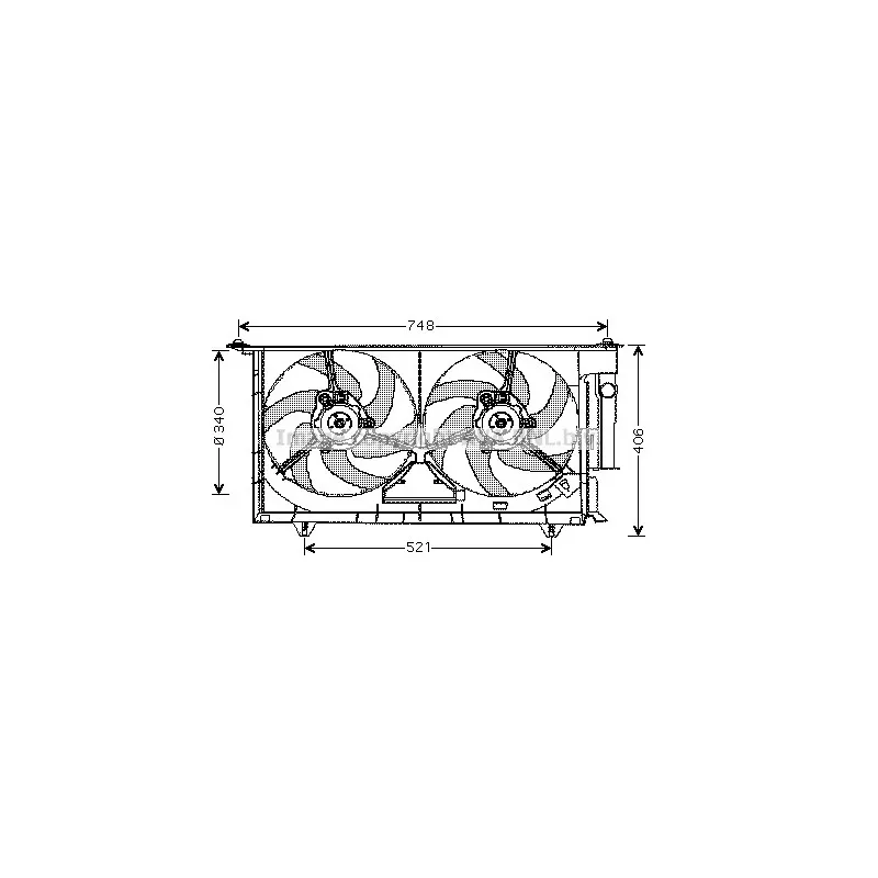 Ventilateur, refroidissement du moteur AVA QUALITY COOLING CN7525