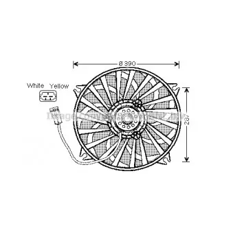 Ventilateur, refroidissement du moteur AVA QUALITY COOLING CN7526