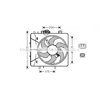 Ventilateur, refroidissement du moteur AVA QUALITY COOLING CN7527