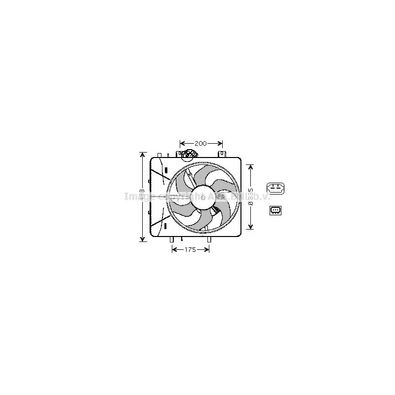Ventilateur, refroidissement du moteur AVA QUALITY COOLING CN7527