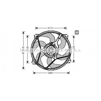Ventilateur, refroidissement du moteur AVA QUALITY COOLING CN7528