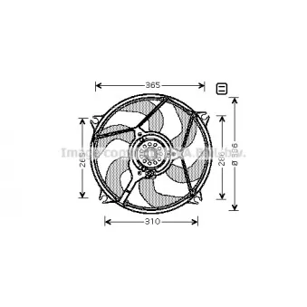 Ventilateur, refroidissement du moteur AVA QUALITY COOLING CN7529