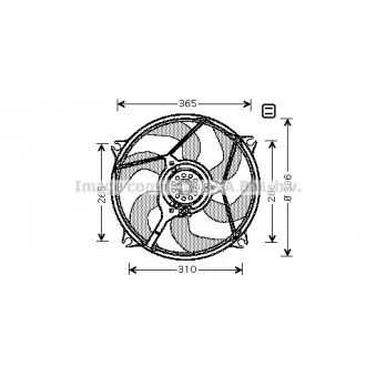 Ventilateur, refroidissement du moteur AVA QUALITY COOLING CN7531